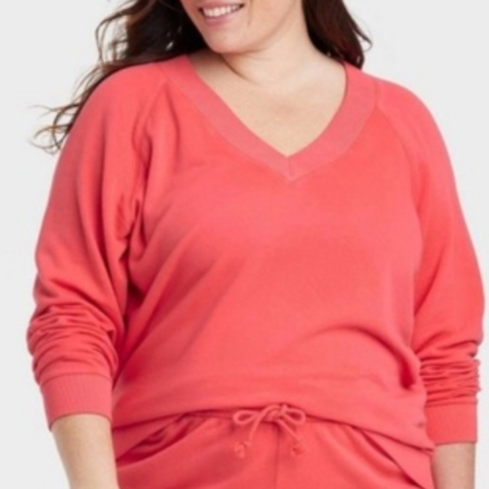 Universal Thread Leisure Studio French Terry Pullover Hot Pink Size XLarge NWT